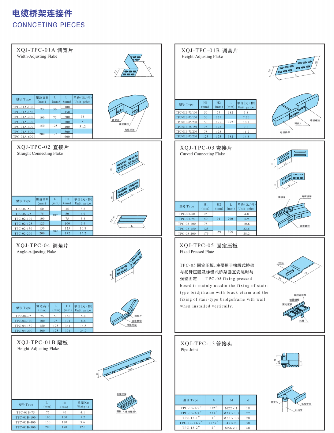 电缆桥架连接件